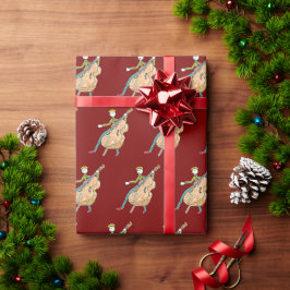 Double Bass Stickman Geschenkpapier