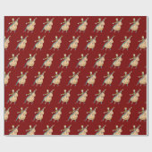 Double Bass Stickman Geschenkpapier (Flach)