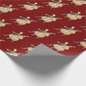 Double Bass Stickman Geschenkpapier (Ecke)