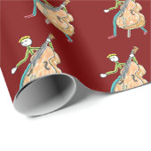 Double Bass Stickman Geschenkpapier (Rolleneckpunkt)