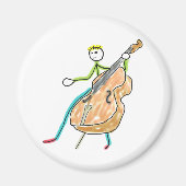 Double Bass Stickman Magnet (Vorne)