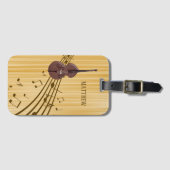 Double Bass String Instrument Music ID Gepäckanhänger (Vorderseite (Horizontal))