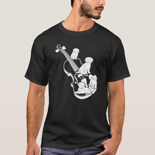 Double Bassist Double Bass with Dogs Premium T-Shirt (Vorderseite)