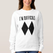 Double Black Diamond Ich bin schwierig Ski Winter  Sweatshirt (Vorderseite)