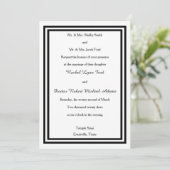Double Black Trim - 12x18 Wedding Einladung (Stehend Vorderseite)