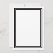 Double Black Trim - 12x18 Wedding Einladung (Rückseite)