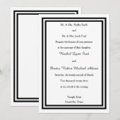 Double Black Trim - 12x18 Wedding Einladung (Vorne/Hinten)