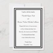 Double Black Trim - 12x18Wedding Einladung (Vorderseite)