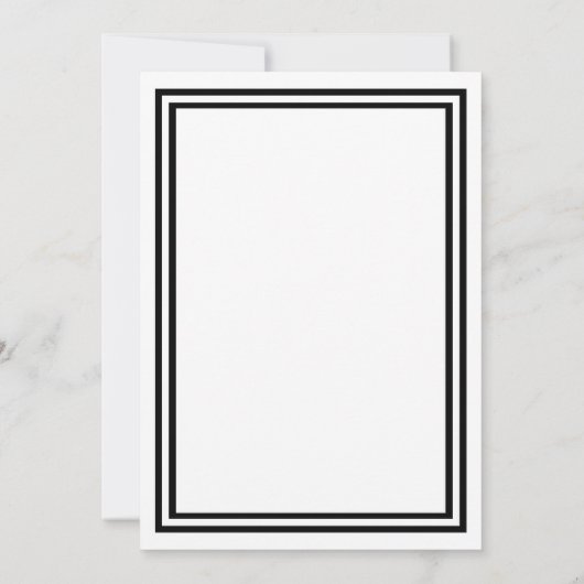 Double Black Trim - 12x18Wedding Einladung (Rückseite)