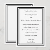 Double Black Trim - 12x18Wedding Einladung (Vorne/Hinten)