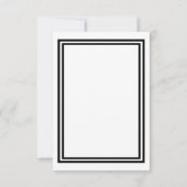 Double Black Trim - 3x5 Einladung zur Hochzeit (Rückseite)