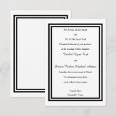Double Black Trim - 3x5 Einladung zur Hochzeit (Vorne/Hinten)
