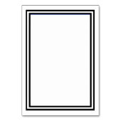 Double Black Trim - Empfang Einsteckkarte Tischnummer (Rückseite)