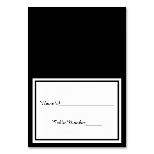 Double Black Trim - Escort-Karte Tischnummer (Vorderseite)