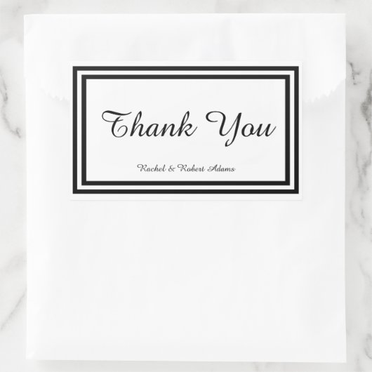 Double Black Trim - Rectangle Aufkleber (Tasche)