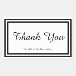 Double Black Trim - Rectangle Aufkleber