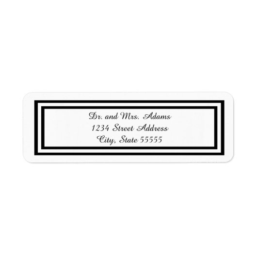 Double Black Trim - Rücksendeadresse (Vorne)