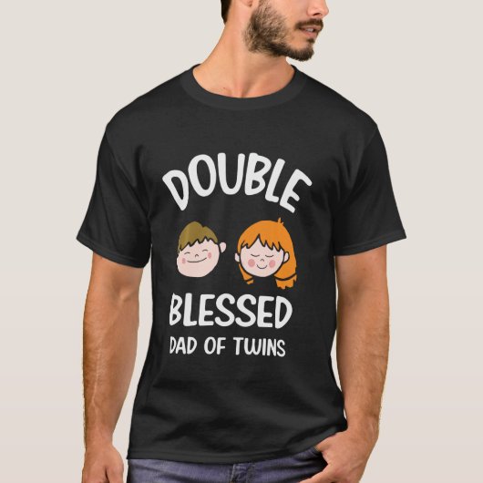 Double Blessed dad of Twins Long Sleeve T-Shirt (Vorderseite)