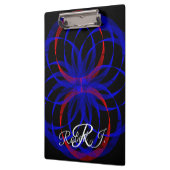 Double Blueberry Color Geometric Clipboard Klemmbrett (Links)