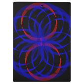 Double Blueberry Color Geometric Clipboard Klemmbrett (Rückseite)