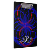 Double Blueberry Color Geometric Clipboard Klemmbrett (Rechts)