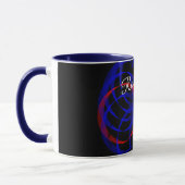 Double Blueberry Color Geometric Coffee Mug Tasse (Links)