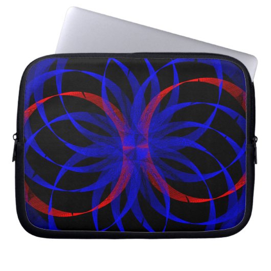 Double Blueberry Color Geometric Electronics Bag Laptopschutzhülle (Vorderseite)