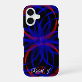 Double Blueberry Color Geometric iPhone 16 Case Hülle