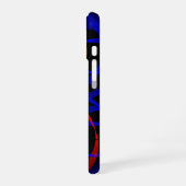 Double Blueberry Color Geometric iPhone 16 Case Hülle (Linke Seite)