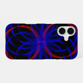 Double Blueberry Color Geometric iPhone 16 Case Hülle (Rückseite (Horizontal))