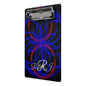 Double Blueberry Color Geometric Mini Clipboard Klemmbrett (Gewinkelt2)