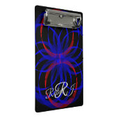 Double Blueberry Color Geometric Mini Clipboard Klemmbrett (Schrägansicht)