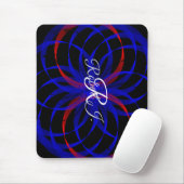 Double Blueberry Color Geometric Mouse Pad Mousepad (Mit Mouse)