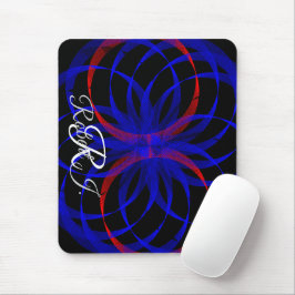 Double Blueberry Color Geometric Mouse Pad Mousepad