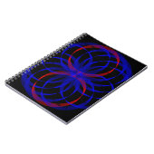 Double Blueberry Color Geometric Spiral Notebook Notizblock (Linke Seite)