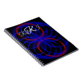 Double Blueberry Color Geometric Spiral Notebook Notizblock (Rechte Seite)