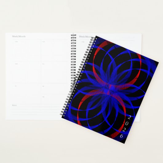 Double Blueberry Color Geometric Spiral Planner Planer (Anzeige)
