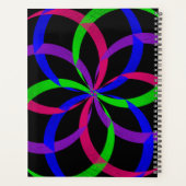 Double Blueberry Color Geometric Spiral Planner Planer (Rückseite)