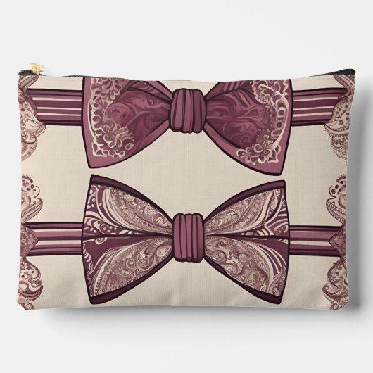 Double Bow Chic Bow Krawatte AI Art Zubehörtasche (Vorderseite)