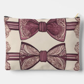 Double Bow Chic Bow Krawatte AI Art Zubehörtasche (Rückseite)