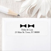 "Double Bow Krawatte"-Adressetikett (Insitu)