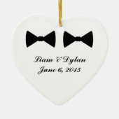 "Double Bow Krawatte" Herzdekoration Keramikornament (Vorne)