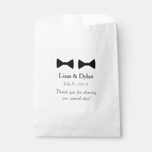 "Double Bow Krawatte" Personalisierte Bevorzugungs Geschenktütchen