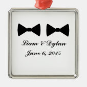 "Double Bow Krawatte" Premium Weihnachtsdekoration Ornament Aus Metall (Vorne)