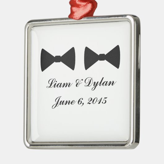 "Double Bow Krawatte" Premium Weihnachtsdekoration Ornament Aus Metall (Links)