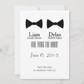 "Double Bow-Krawatte" Speichern Sie die Daten Save The Date (Vorderseite)