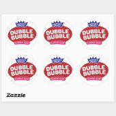 Double Bubble Bubble gum logo Runder Aufkleber (Blatt)