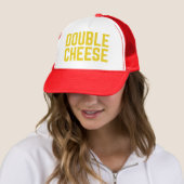 DOUBLE CHEESE lustige Slogan typografischen LKW-Hu Truckerkappe (Beispiel)