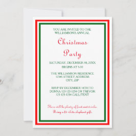 Double Christmas Trim - 12x18 Weihnachts-Party lad Einladung