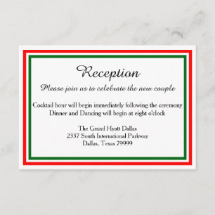 Double Christmas Trim-Empfang-Invition Begleitkarte